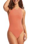 Dokotoo Tummy Control Swimwear Womens One Piece Swimsuit Bathing Suit Crisscross Back Slimming Women's One-Piece Swimsuits Summer Athletic Swimming Costume Women Beachwear Orange M