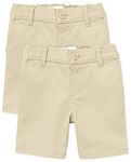 The Children's Place Baby Girls' Shorts, Pack of Two, Sandy, 5T