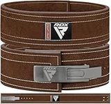 RDX Powerlifting Belt for Weight Lifting - Approved By IPL and USPA Lever Buckle Gym Training Belt 10mm Thick 4 inches Lumbar Back Support - Great for Strongman, Bodybuilding, Deadlifts & Squat