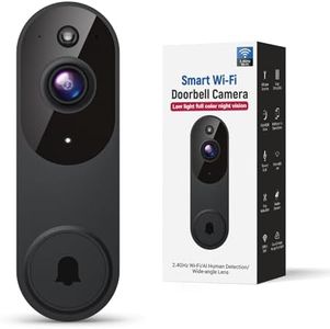 Smart Video Doorbell Camera Wireless, AI Human Detection and Instant Alerts, Night Vision, 2-Way Audio, Battery Powered, Cloud Storage, 2.4G WiFi, Live View, Indoor Outdoor Surveillance（not Chime)