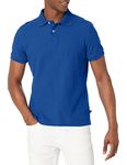 Lee Uniforms Men's Modern Fit Short Sleeve Polo Shirt, Royal, S