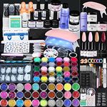Morovan Acrylic Nail Kit for Beginners: with Everything Professional Gel Polish Kit with U V Lamp Acrylic Nail Set with Glitter Acrylic Powder Complete Starter Kit Acrylic Nail Supplies