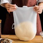 CTTPEG Silicone Kneading Bag, Reusable Food-Grade Silicone Bag, for Bread, Pastry, Pizza & Tortilla, Flour-mixing Bag Preservation Bag 2 Pcs