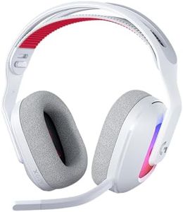 Logitech G Astro A20 X Lightspeed Wireless Gaming Headset for PS5, Xbox, Switch, PC with 2-System PLAYSYNC Audio, Bluetooth, LIGHTSYNC RGB, and 48 kHz Boom Mic - White