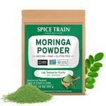 SPICE TRAIN, Moringa Powder (397g/14oz) Moringa Oleifera Leaf Powder - Gluten Free, Non-GMO | Perfect for Smoothies, Drinks, Tea & Recipes | Packed in Resealable Zip Lock Pouch