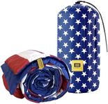 Big Blanket Co XL Outdoorsy Americana | 8' x 8' Extra Large Outdoor Blanket | Waterproof Giant Picnic & Camping Blanket | Portable, Packable, Machine Washable