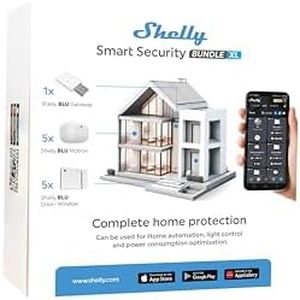 Shelly Smart Security Bundle XL | Pacchetto Sicurezza Intelligente | Dispositivi Bluetooth | Domotica | Nessun Hub richiesto | Lunga durata della batteria | Zone di allarme personalizzate