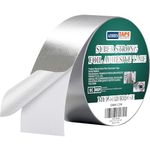 ADHES Professional Glass Fiber Aluminum Foil Tape, Withstand 80°C to 100°C, Heat Resistant Tape, Reinforced Foil Duct Tape, for HVAC, Metal Repair Sealing and Insulation, 2 Inch by 82 Feet