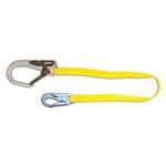 Guardian Fall Protection 01251 3-Foot Single Leg Non-Shock Absorbing Lanyard with Rebar Hook