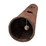 Cat Tunnel Toy 12 Inches Diameter Cats Play Tunnel Indoor Suede Pet Toys Foldable Large Cat Tube Tunnel with Peek Hole for Kitten Puppy Dogs Rabbits and Small Animals Pets Entertainment Supplies