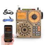 Raddy RF320 APP Control Shortwave Radio, AIR/FM/VHF/SWReceiver with Bluetooth, Portable Radio Rechargeable with 9.85 Ft Wire Antenna