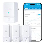 GoveeLife Outdoor Indoor Wireless Wi-Fi Gateway Thermometer Hygrometer, IP65 Waterproof Temperature Humidity Sensor Monitor with Remote APP Alert, 1312ft Monitoring Range,for Home, Greenhouse, Patio