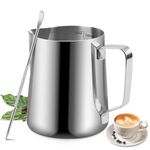 Milk Frothing Pitcher - 20oz/600ml Milk Frother Cup Stainless Steel Jug Steaming Pitcher, Milk Coffee Cappuccino Latte Art Barista Steam Pitchers Milk Jug Cup with Decorating Pen