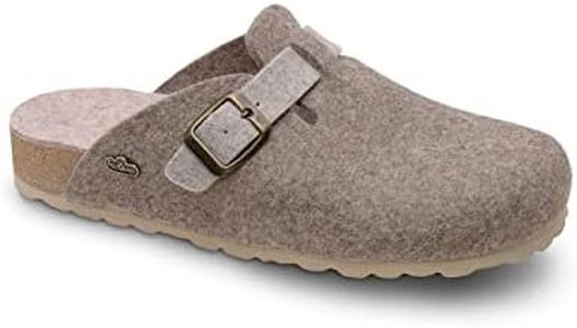 FELIZ CAMINAR Zapatilla de Estar por casa cómodas y Calientes Domus Suela Antideslizante, Plantilla de Corcho Natural anatómica y ergonómica - Made in Spain (Chocolate 36)