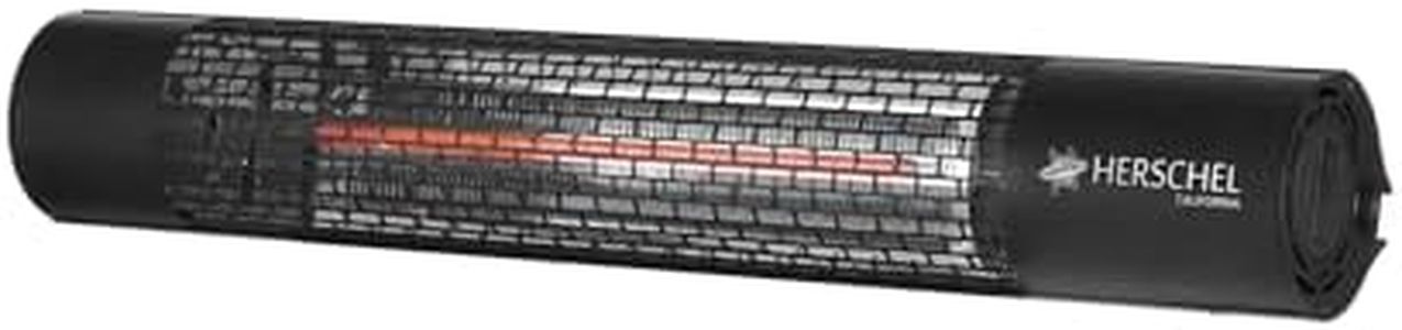 Herschel California Remote Controlled Electric Patio Heater, Black, 2kW, 130mm Height, 780mm Width, 140mm Length