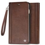 iPhone 6, 6s Wallet Stand Case, QIALINO Slim Genuine Leather Flip Cover, with Card slot, Cash Pocket & Strap for 4.7" Apple iphone6, 6s