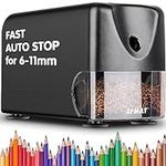 AFMAT Heavy Duty Electric Pencil Sharpener, Classroom Pencil Sharpeners for 6-11mm No.2/Colored Pencils, Pencil Sharpener for Large Pencils, Auto Stop, Sharp Point, Save Pencils, Teachers Must Have