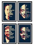 Good Hope Combo OF Jeff Bezos Jack Ma Elon Musk Bill Gates Motivational Quote Frame(10x13 Inch) For Room Office School Student Kids Home wall Decoration Bedroom Hotel Living Gift Boys Girls Hostel