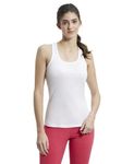 Jockey Women's Cotton Racerback Tank Top (1467_White_Large)