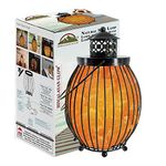 WBM Himalayan Glow Lantern Style Basket Salt Lamp with Pink Salt Chunks, Night Light with (ETL Certified) Brightness Control Dimmer Switch & Himalayan Salt Lamp Bulb | 7-9 LBS