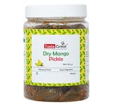 Taste Great Dry Stuffed Mango Pickle (450g) I Homemade Bharwa Tangy, Spicy Aam ka Achar I Long Cut Mango pieces stuffed with roasted masalas I Made with old style recipe I Special casement box pack