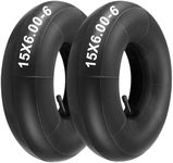 LotFancy 2PCS 15x6.00-6 Inner Tube for Lawn Mower, Snow Blower, Riding Mowers, ATVs, Go-Karts, Golf Carts - Heavy-Duty Inner Tube with TR-13 Straight Stem Valve