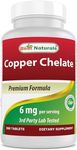 Best Naturals Copper Chelate 6 mg per Serving- 360 Tablets