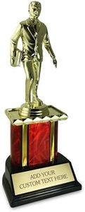 Dundie Award Trophy for Office - 10” Tall with Personalized Engraving - Customizable Trophy with Engraved Text - The Office Gifts for Co-Workers - World’s Best Boss - Funny Dundee Trophy Awards