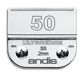 andis 64185 Size-50SS, 1/125-Inch Cut Length Carbon-Infused Steel UltraEdge Dog Clipper Blade