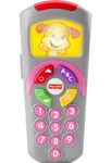 Fisher-Price Baby Learning Toy Laugh & Learn Sis’ Remote Pretend TV Control with Music & Lights for Infants Ages 6+ Months​