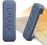 Glocusent USB Rechargeable Book Light for Night Reading - Eye Caring LED Reading Light with 3 Light Colors & 5 Brightness Levels, Compact & Long-Lasting, Ideal for Reading in Bed, Book Lovers & Kids