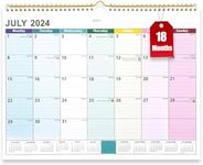 Wall Calendar 2024/25 UK, 2025 Calendar A3, 18 Month 2025 2024 Calendar Family Planner Month to View, Family Calendar 2024-2025 Calender from July 2024 - Dec.2025 for Kitchen Home