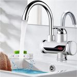 TEKCOOL Instant Electric Water Heater Faucet – Tankless Hot Water Heater for Kitchen & Bathroom, Energy-Efficient with Adjustable Temperature Control,
