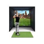 SimSpace Unisex 2.6 X 2.5 1.5m (8'6 8'2 4'11ft) Golf Simulator Enclosure, Black, 2.6 X 2.5 X 1.5m 8 6 X 8 2 X 4 11ft EU