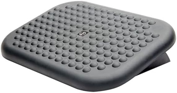 Fellowes Reposapiés Ergonómico para oficina Soporte para pies de inclinación ajustable, Antideslizante y con efecto masaje, Negro, 45 x 33 cm