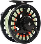 Maxcatch Tino Fly Fishing Reel (3/4wt 5/6wt 7/8wt) and Pre-Loaded Fly Reel with Line Combo (Reel with Line Pre-Loaded (Black), 5/6wt)