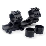 TRIROCK 25.4mm 30mm Dual Rings Scope Mount fits 20mm Cantilever Picatinny weaver Rail with top Picatinny rail Optic Mount