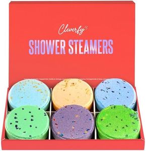 Cleverfy Shower Steamers Aromatherapy - Box of 6 Premium Shower Bombs with Essential Oils.Self Care Christmas Gifts for Women and Gifts for Mom. Red Set