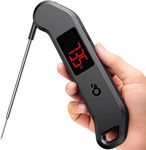 ThermoMaven Professional Meat Thermometer Digital, 0.5 Sec Truly Instant Read, NIST Certified Accurate to ±0.5℉, Ultra Bright LED Screen, 100% Waterproof, Motion-Sensing Wake/Sleep, Black