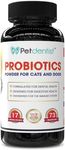 Petdentist Probiotics Powder for Cats and Dogs - For the Well-being of your Pets - 17 Strains, Supporting Healthy Digestion, Oral Care, Coat Health & Vitality - 90g