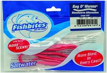 Fishbites Bag O' Worms Bloodworm - Longer Lasting (3/8" Wide, Red)