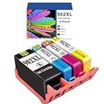 902 Ink Cartridge Replacement for HP 902 XL 902XL (4 Combo Pack) to use with Officejet Pro 6978 6968 6974 6975 6960 Officejet 6951 6954 6956 6958 Printers