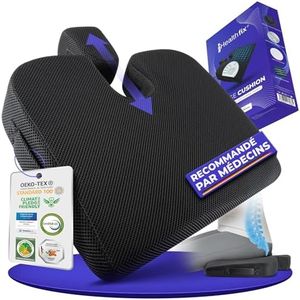 Healthfix® Coussin de siège cale pour une meilleure posture assise – Coussin cale ergonomique confortable pour chaise, voiture et plus | Coussin orthopédique avec mousse à mémoire de forme optimale