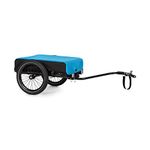 Klarfit Companion Bike Trailer Cargo Trailer Trolley - Trailers, Loading Area: 42 x 63 cm/Approx, 40 kg Load, Powder-Coated Steel Frame, 16” Wheels, Waterproof Cover, Blue