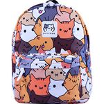 HAMIQI Anime Kitty Backyard Fashion Casual Backpack School Bag for Elementary and Middle School Students