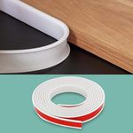 LQSCJS 15mm U Shape Flexible Self Locking Veneer Edge Banding, PTE Self Adhesive Edge Banding, PVC Stick Veneer Edge, DIY Collapsible Edge Guards for Furniture, Cabinet, Table (15mm/3m, White)