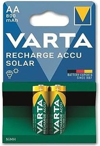 VARTA Recharge Solar AA Mignon Battery (Ni-Mh Battery 800 mAh, Rechargeable Without Memory Effect) 2-Pack