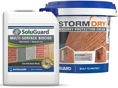 Stormdry Masonry Waterproofing Cream 5L + Soluguard Biocide - BBA Approved - 25 Year Ultimate Home Protection Bundle for Effective Wall Weatherproofing