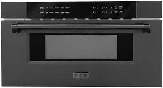 ZLINE 30" 1.2 cu. ft. Built-in Microwave Drawer in Black Stainless Steel