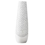 CwlwGO-24 Inches Tall White Floor Vase, Large Resin Vase – Handmade Flower Holder Made of Resin,Sophisticated Vessel for Decorative Branches and Dried Flowers,Housewarming or Office Decoration.
